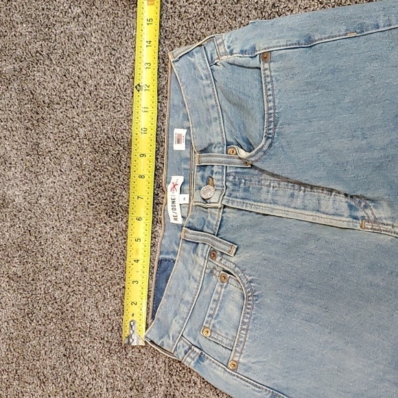 Re/Done Originals Womens 90s Wash High rise Ankle Side zip Jeans sz 26 - Picture 6 of 12